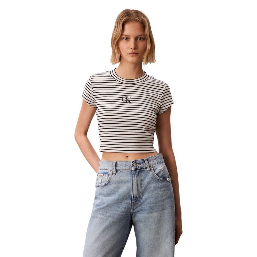 Calvin Klein Jeans Black Cotton Women's T-Shirt